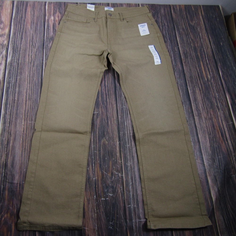 Denizen From Levi's Jeans Mens 33x32 Beige 285 Relaxed Straight Super Flex Denim
